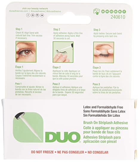 DUO, Brush On Striplash Adhesive Eyelashes Glue 5 g - White/Clear 